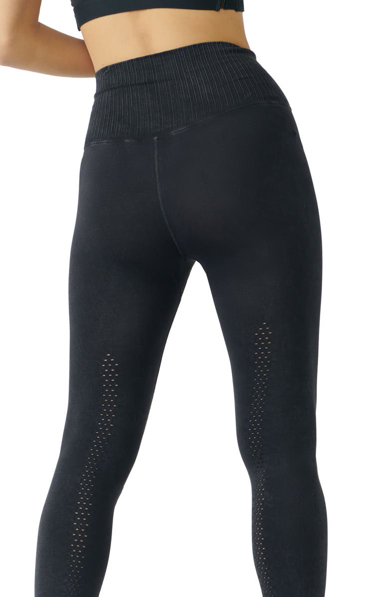 Free People FP Movement Good Karma Leggings, Alternate, color, Washed Black