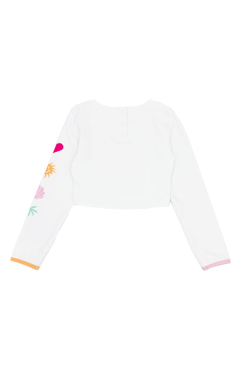 Feather 4 Arrow Kids' Long Sleeve Crop Rashguard, Alternate, color, 