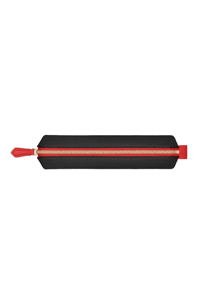 MAISON de SABRÉ Leather Pencil Case, Alternate, color, Rouge Noir