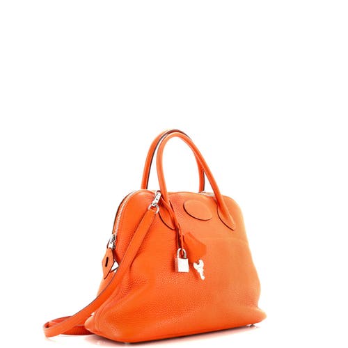 Pre-owned Hermes Hermes Bolide Bag Clemence 31 In Orange