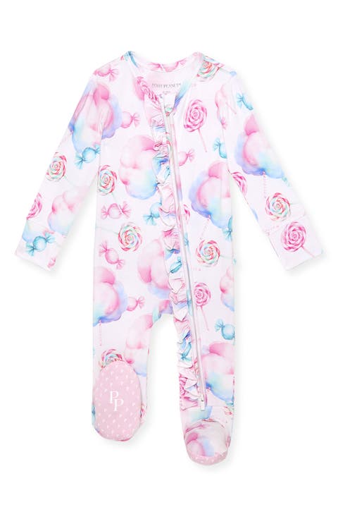 Ruffle Fitted Footie Pajamas (Baby)