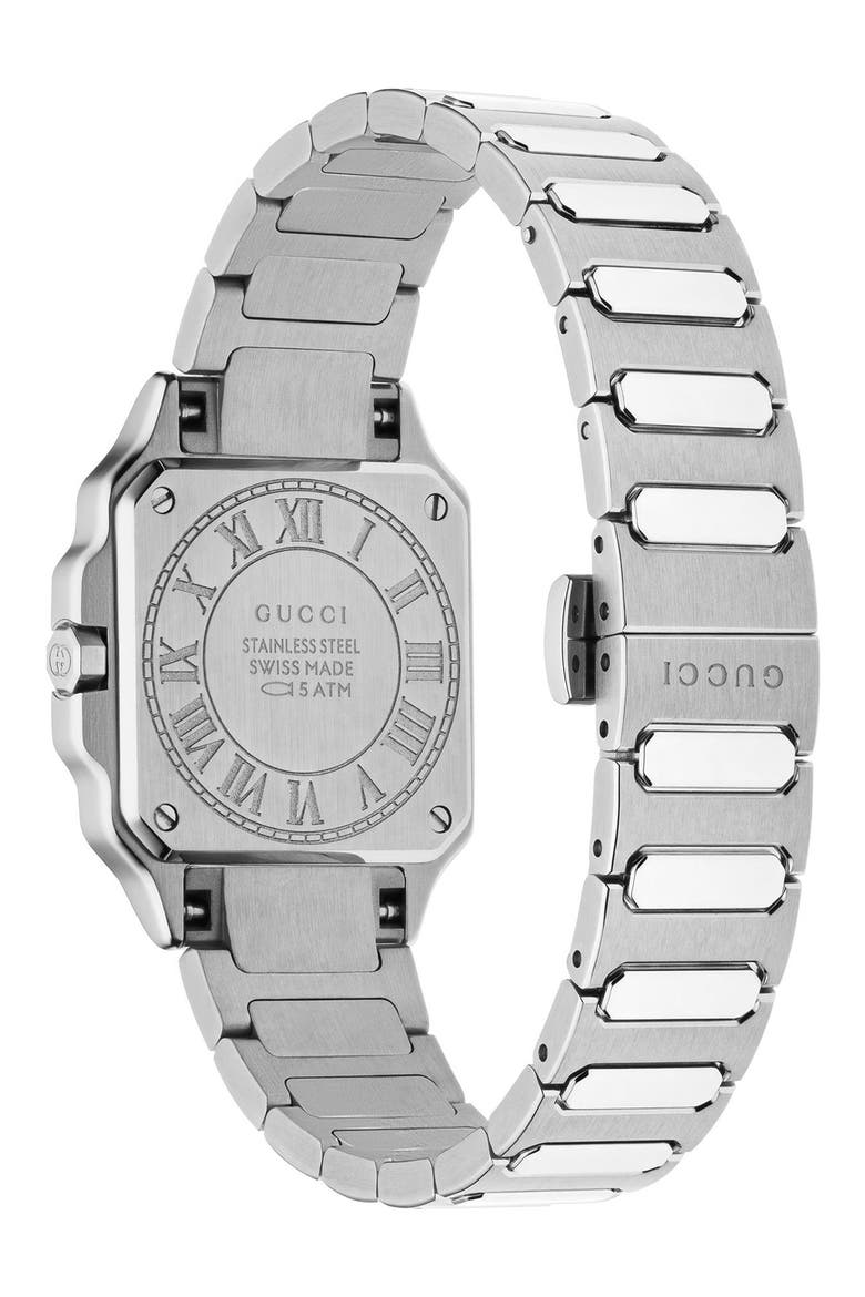 G-Flat XL Bracelet Watch, 24mm, Alternate, color, STEEL