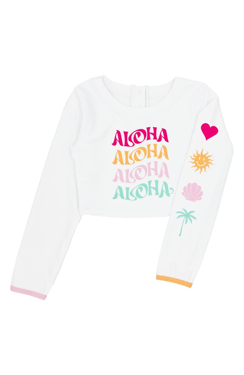 Feather 4 Arrow Kids' Long Sleeve Crop Rashguard, Alternate, color, 