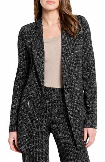NIC+ZOE Dotty Grid Zip Pocket Blazer