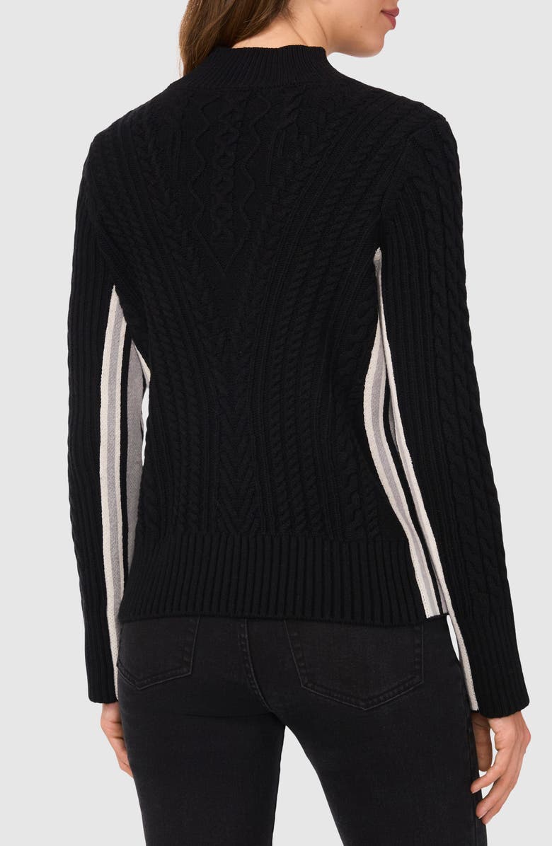 Halogen<sup>®</sup> Mixed Cable Mock Neck Sweater, Alternate, color, 