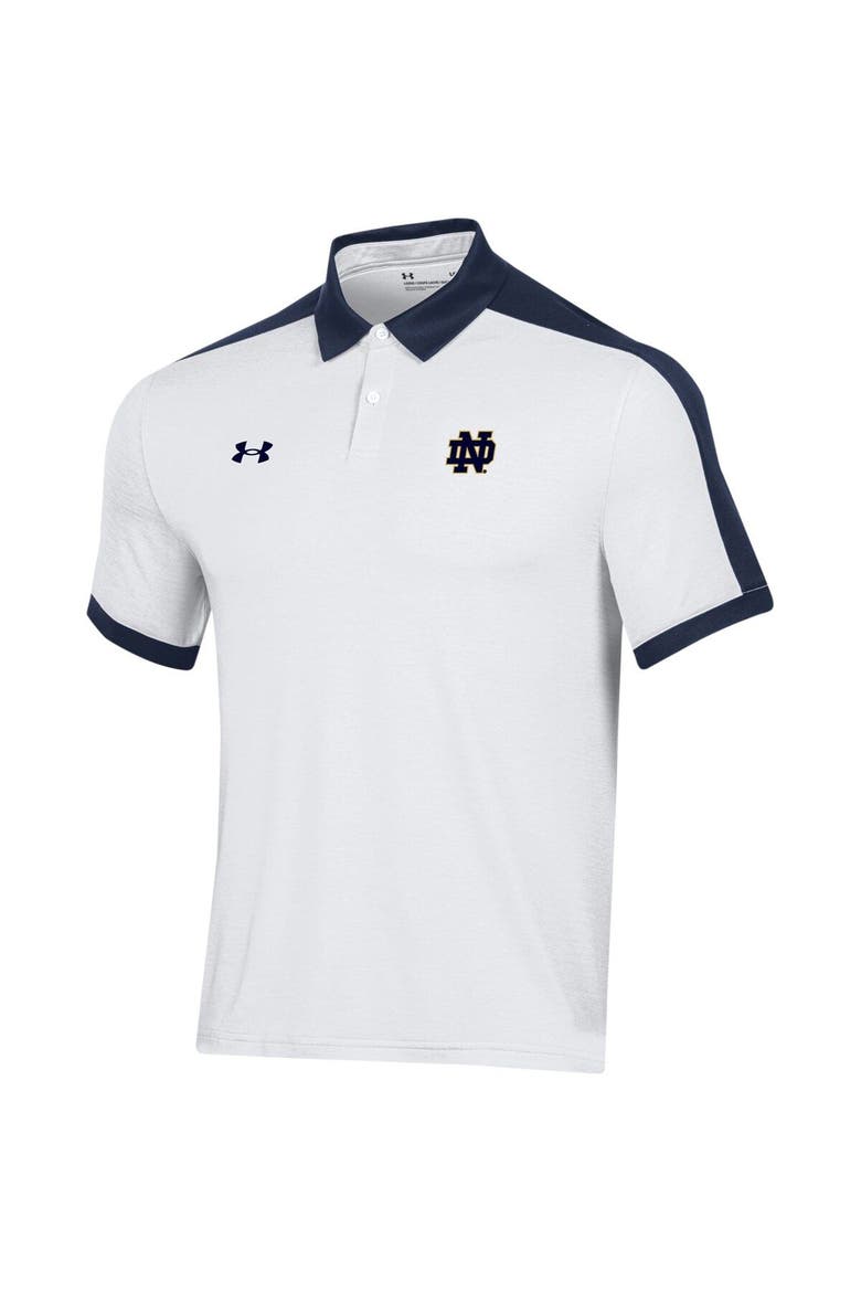 Men's Under Armour White Notre Dame Fighting Irish Trophy Polo, Alternate, color, White