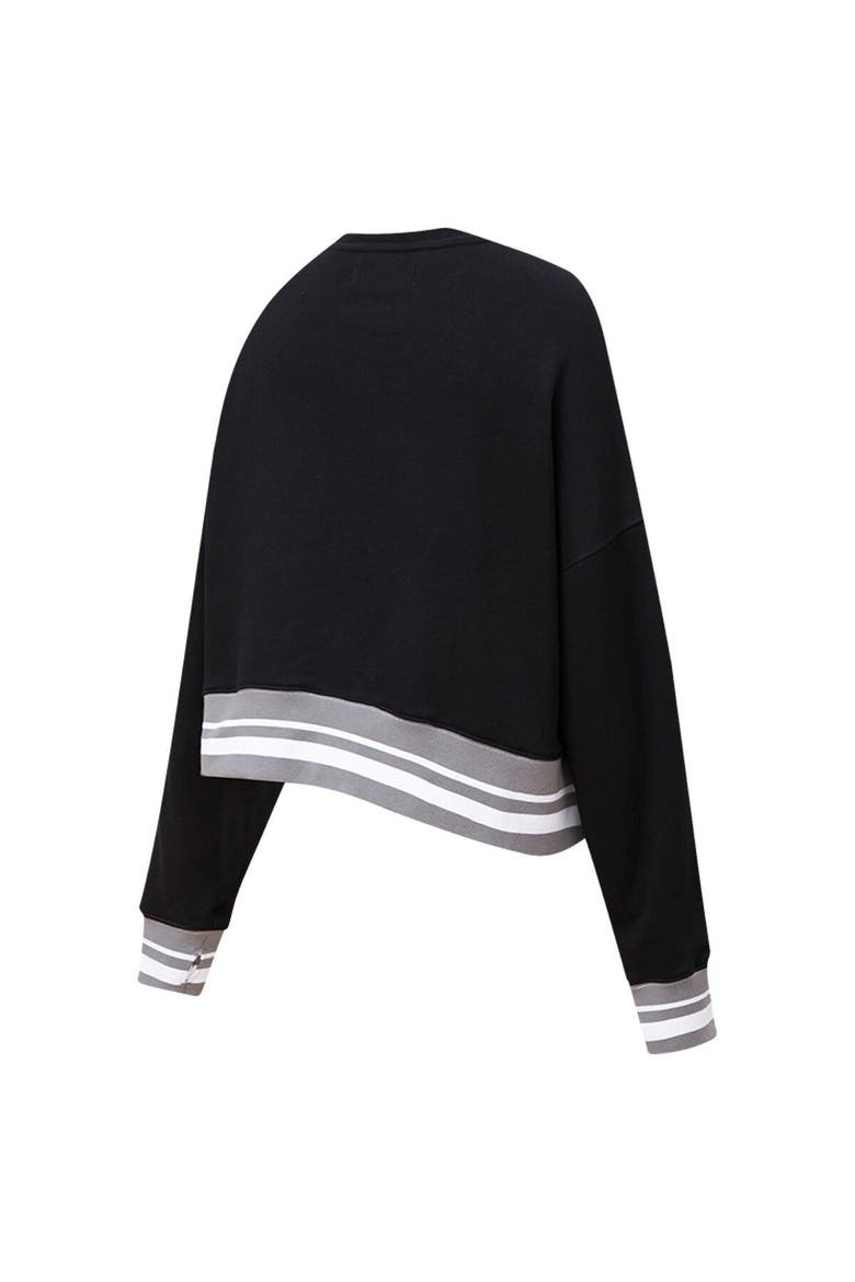 Women's Pro Standard Black Brooklyn Nets Mash Up Pullover Sweatshirt, Alternate, color, Black