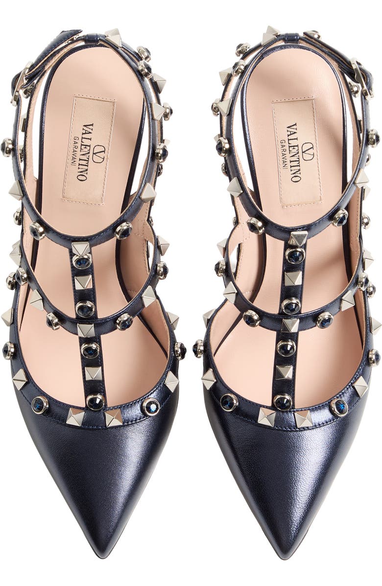 Valentino Garavani Rockstud Pump, Alternate, color, Navy