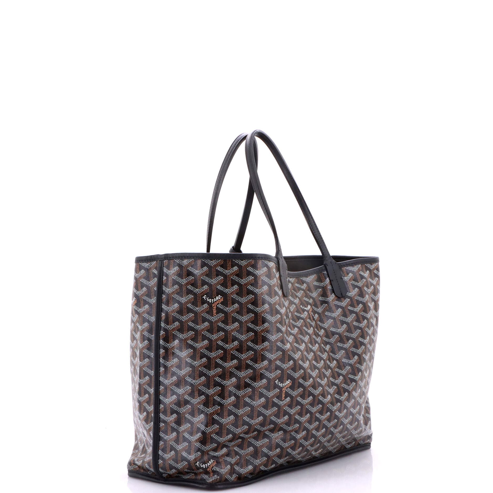 Pre-Owned Goyard Anjou Reversible Tote Coated Canvas PM, Alternate, color, Black