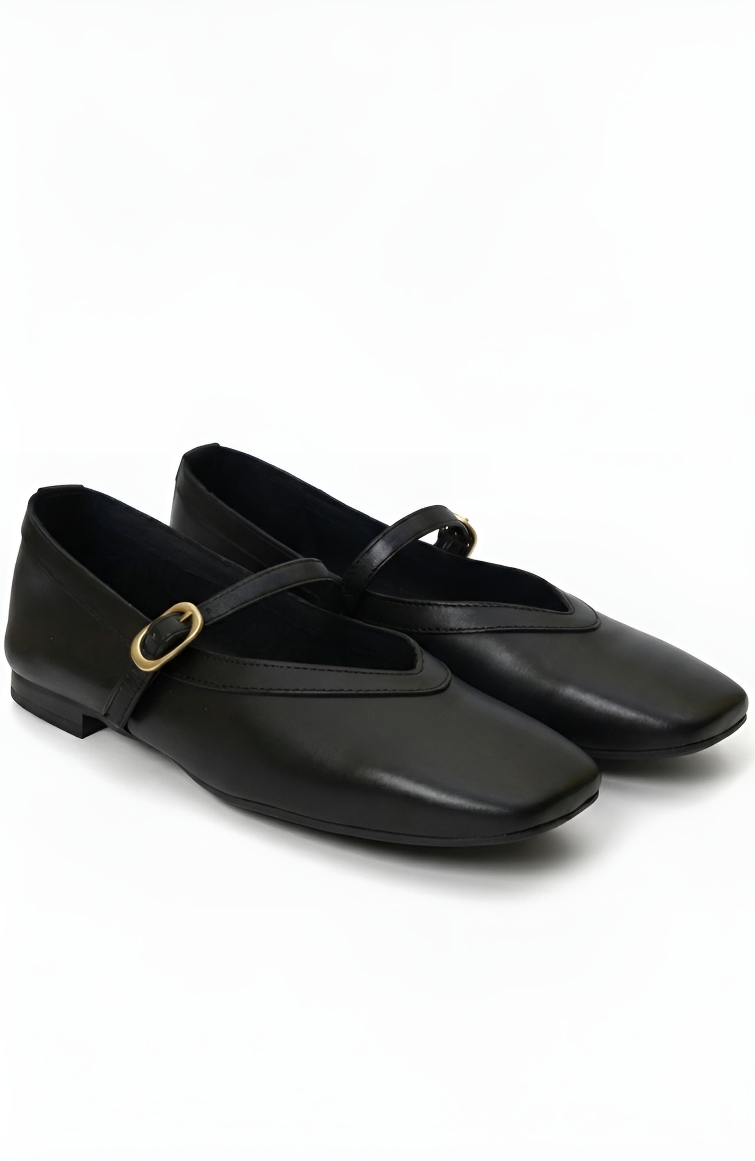 Menina Step Greta Leather Mary Jane Flat, Alternate, color, Black