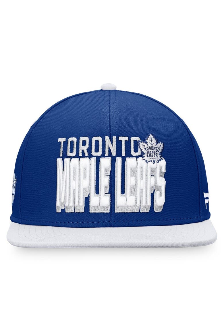 Men's Fanatics Branded Blue/White Toronto Maple Leafs Heritage Retro Two-Tone Snapback Hat, Alternate, color, Blue