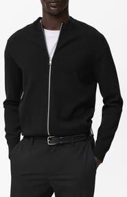 MANGO Crewneck Zip Cardigan