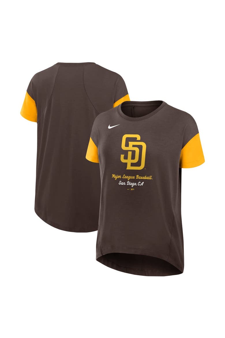 Women's Nike Brown San Diego Padres Flowy T-Shirt, Alternate, color, Brown