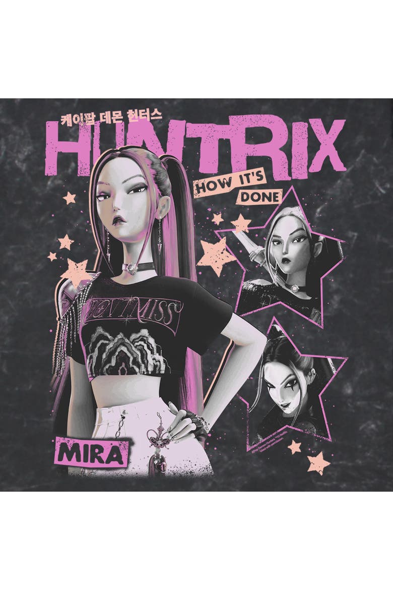 Junior's KPop Demon Hunters Mira Idol Stars  Graphic T-Shirt, Alternate, color, Black