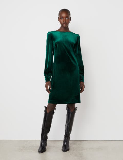 Sandrine Velvet Knee Length Dress