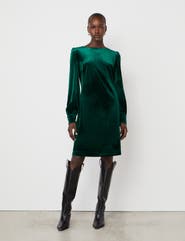Finery London Sandrine Velvet Knee Length Dress