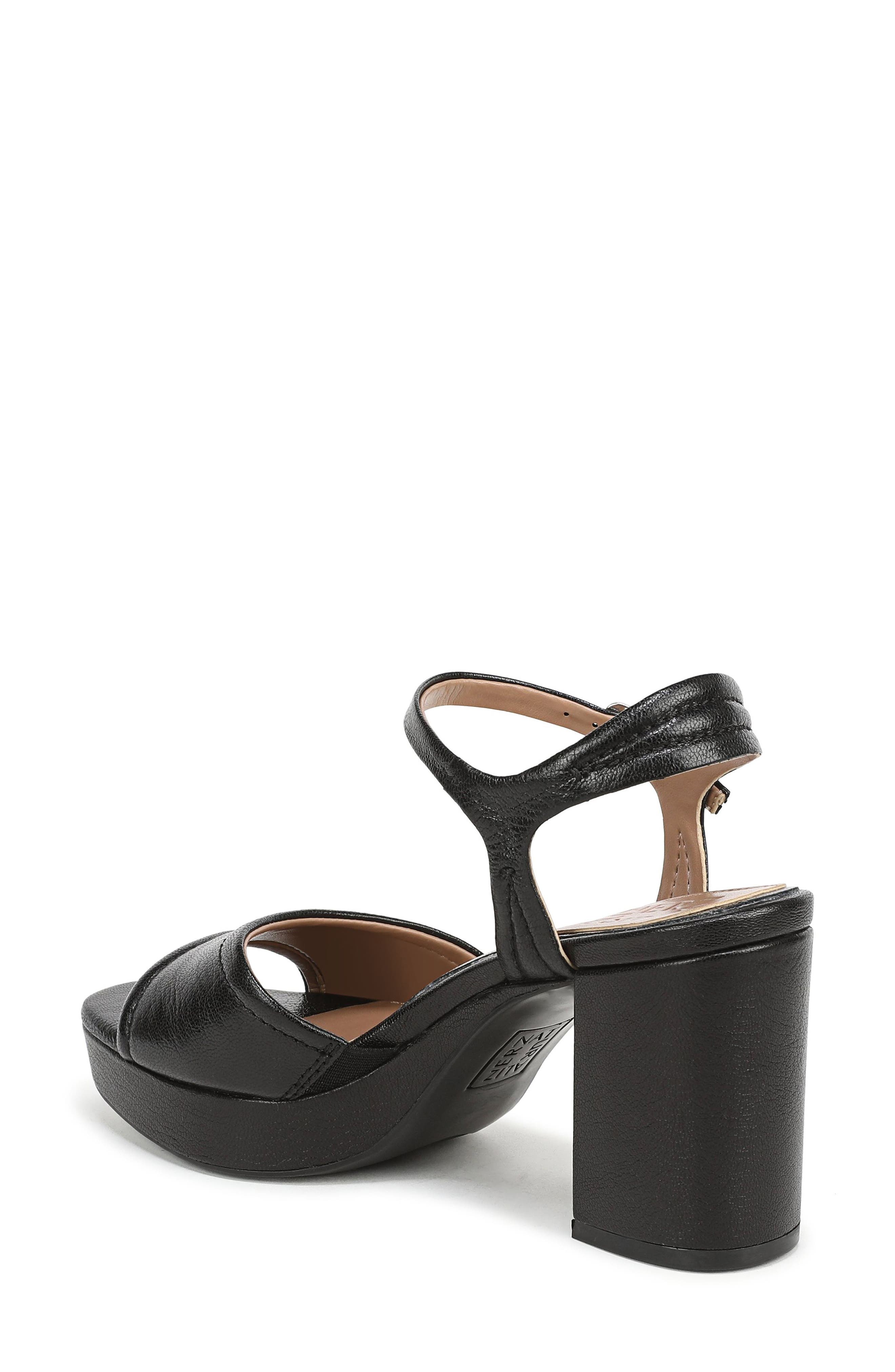 Naturalizer Petra Ankle Strap Platform Sandal, Alternate, color, Black Leather