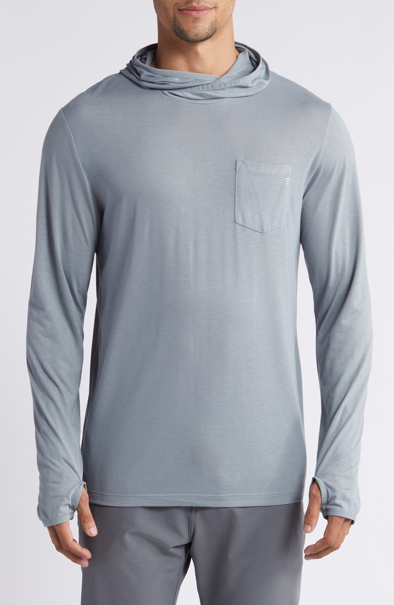 Free Fly Camouflage Lightweight UPF 20+ Hoodie, Main, color, Slate