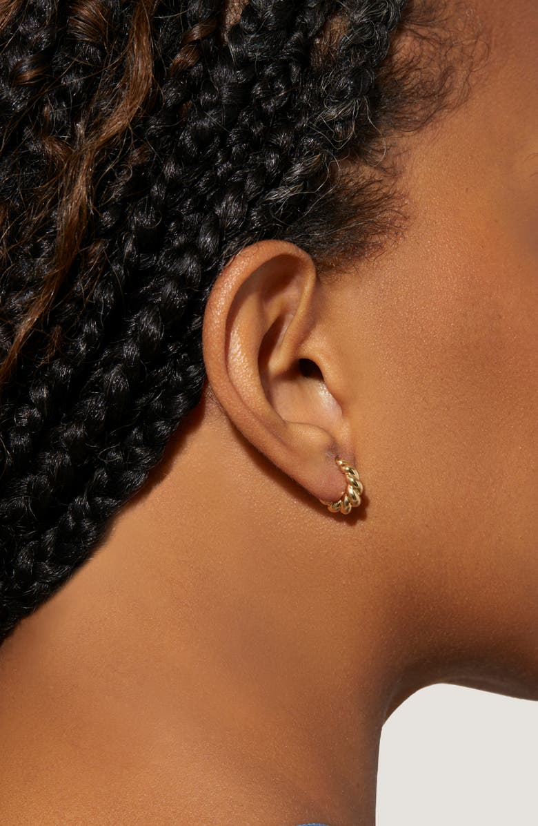 Ana Luisa Twisted Hoop Earrings - Paris Mini, Alternate, color, Gold