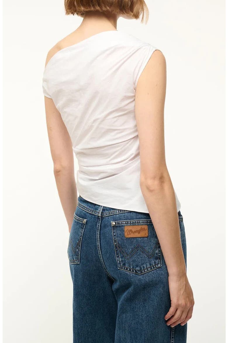 Phare One-Shoulder Top, Alternate, color, WHITE