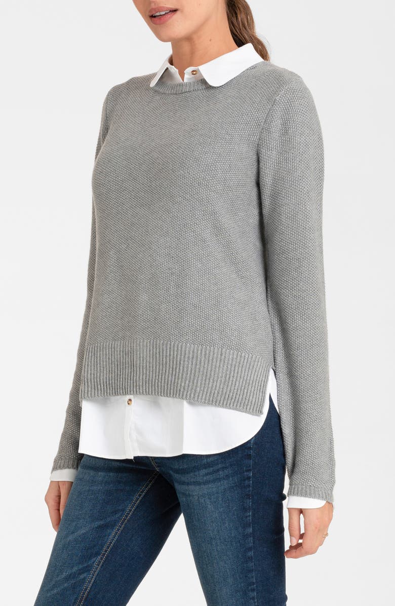 Seraphine Layered Maternity/Nursing Sweater, Alternate, color,