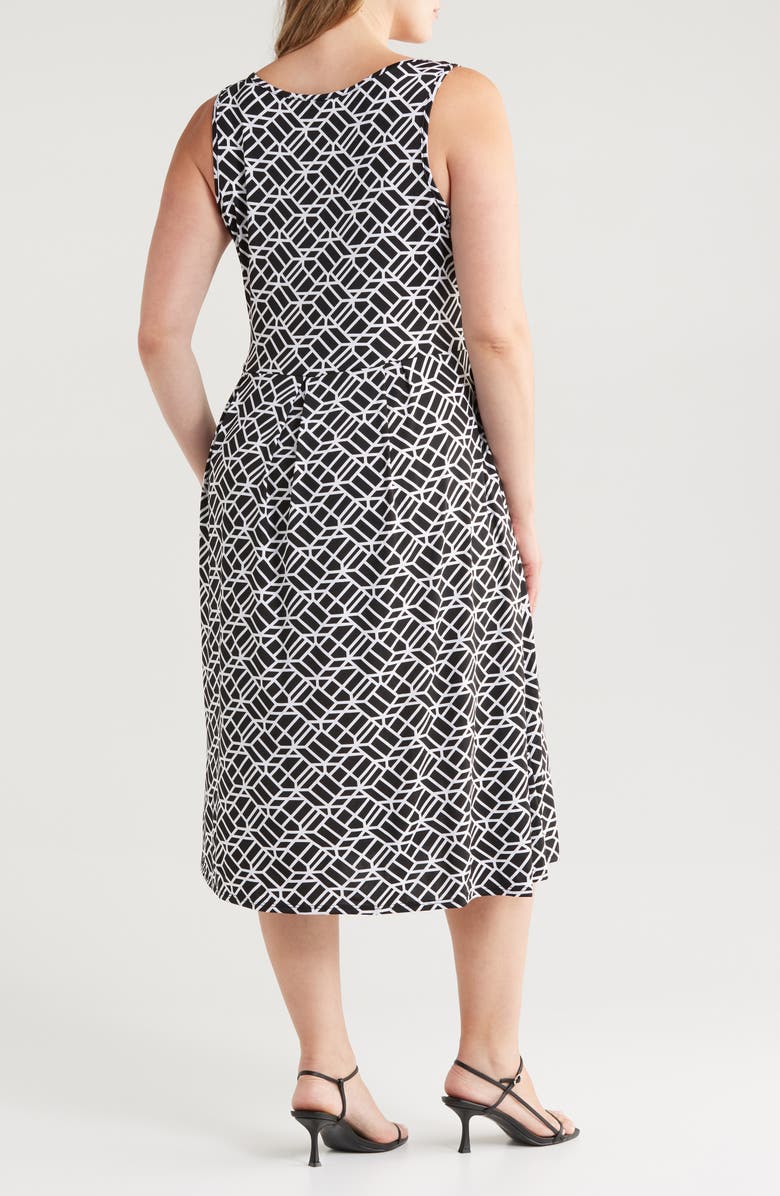 24seven Comfort Apparel Jersey Fit & Flare Midi Dress, Alternate, color, 