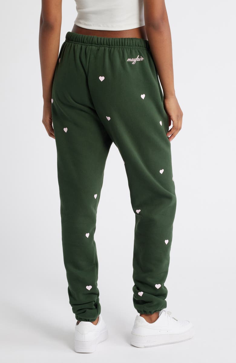 THE MAYFAIR GROUP Choose Love Heart Print Graphic Sweatpants, Alternate, color, 
