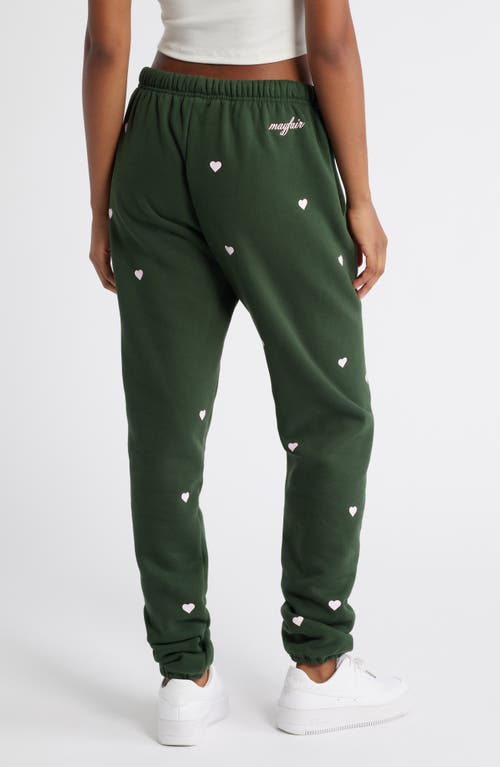 THE MAYFAIR GROUP THE MAYFAIR GROUP CHOOSE LOVE HEART PRINT GRAPHIC SWEATPANTS 