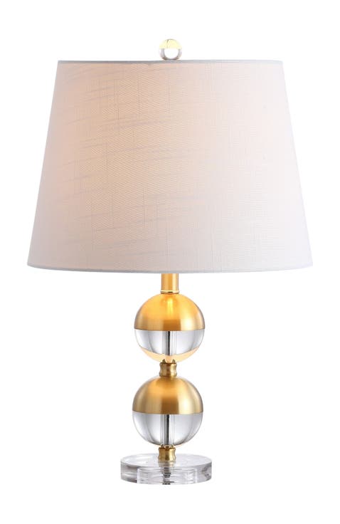 Jules 23" Crystal Mini LED Table Lamp, Brass