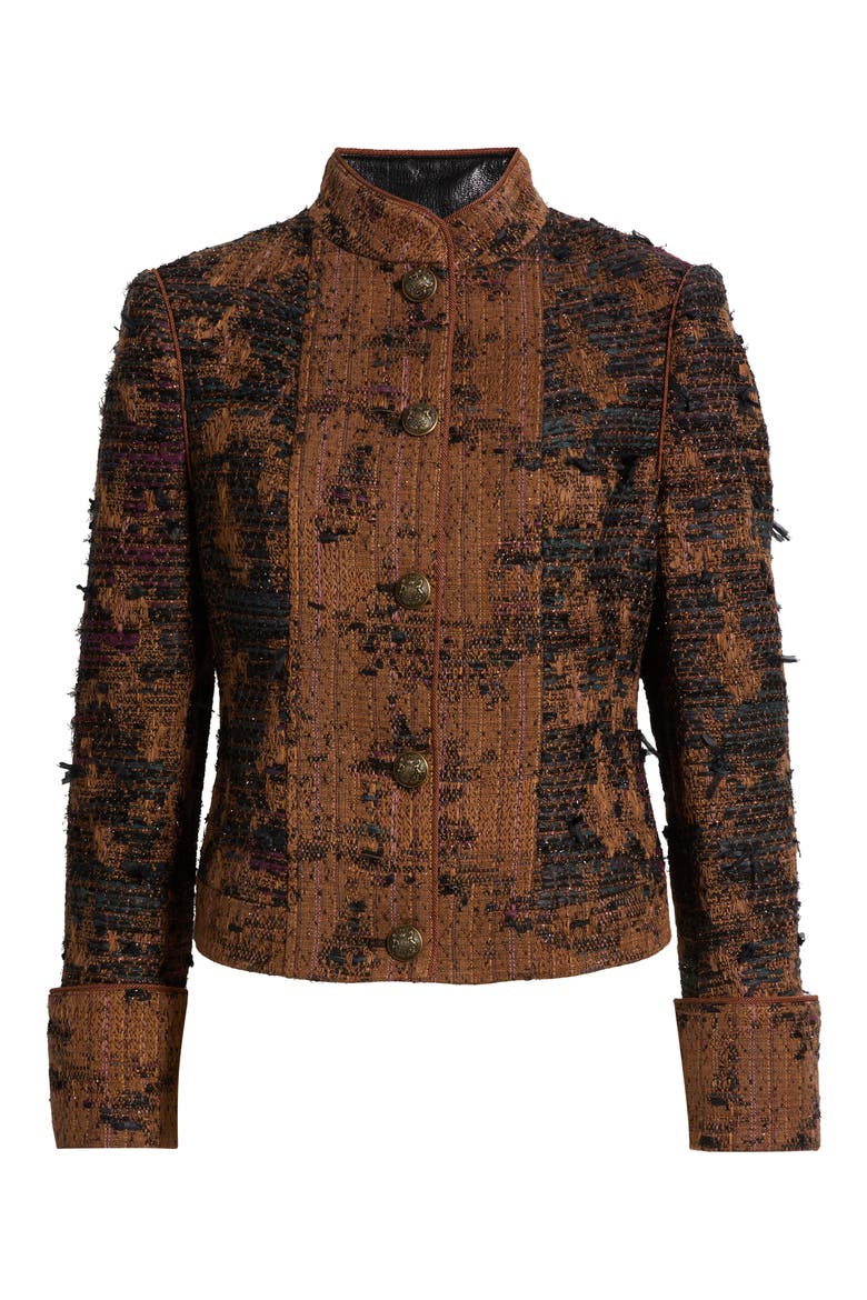 Parker Metallic Thread Detail Jacket, Alternate, color, BROWN MULTI