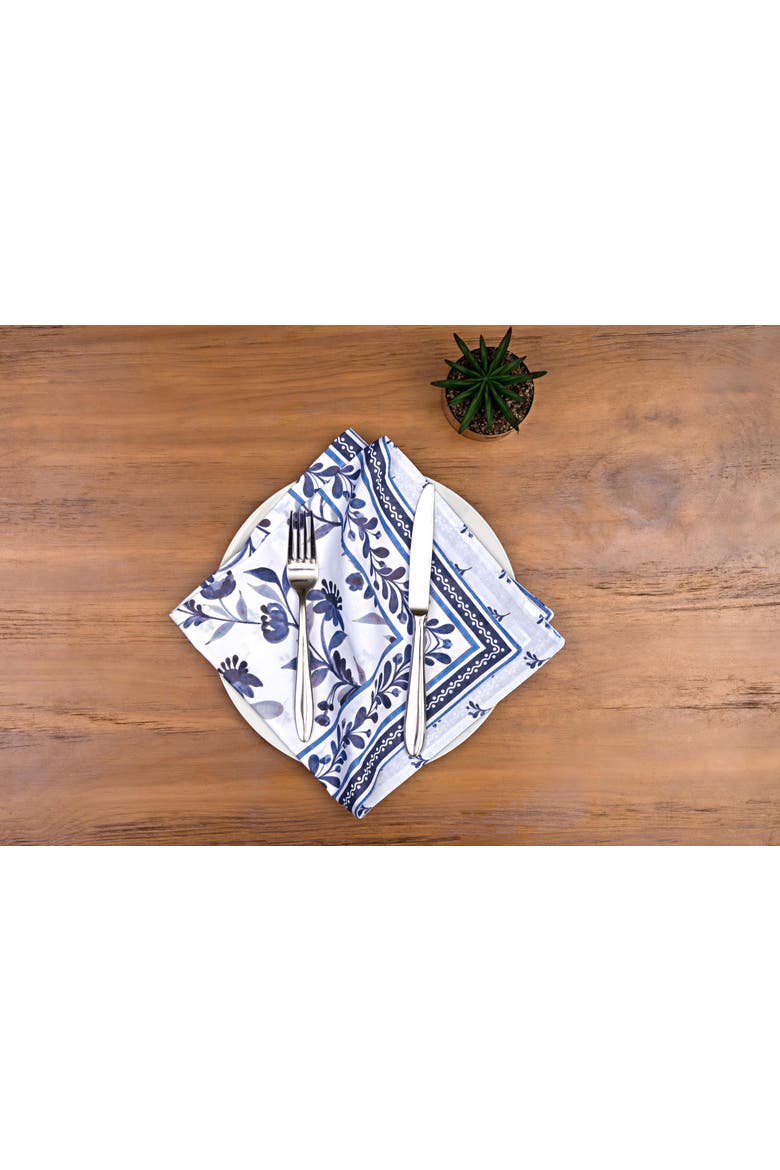 Maryfrances Set of 6 Cloth Napkins, Alternate, color, Blue