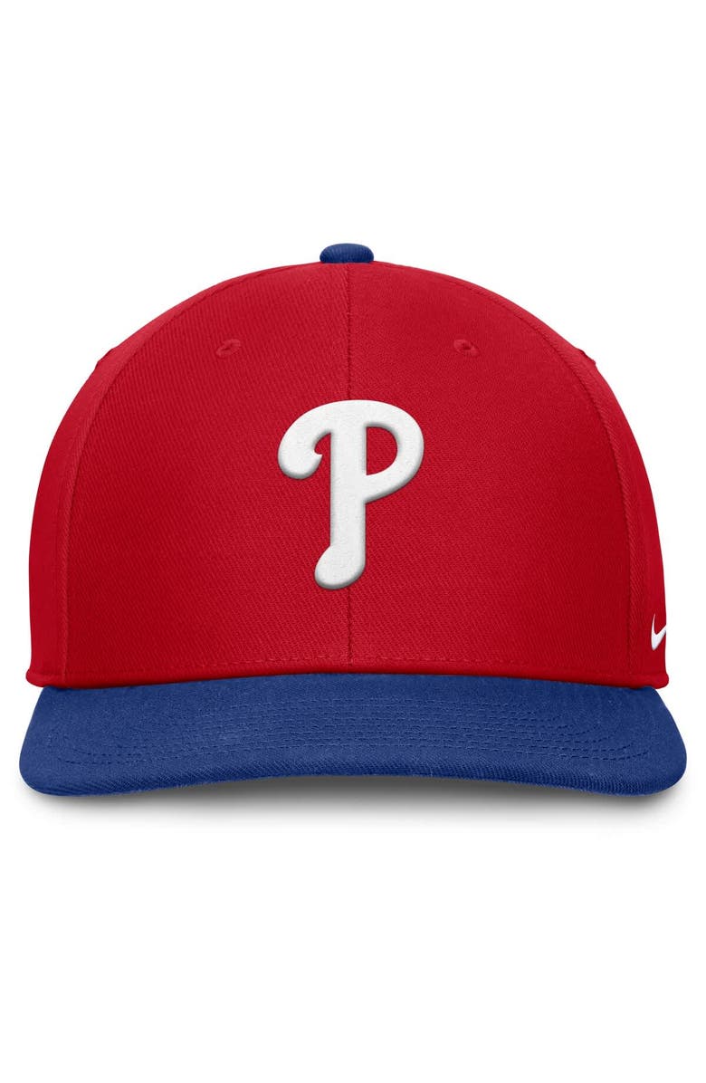 Nike Men's Nike Red/Royal Philadelphia Phillies Pro Performance Snapback Hat, Alternate, color, Red