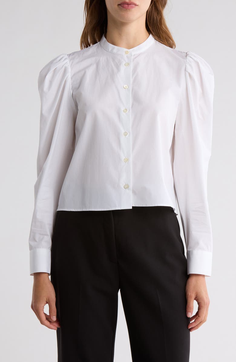 FRAME The Tuesday Cotton Button-Up Shirt, Main, color, White