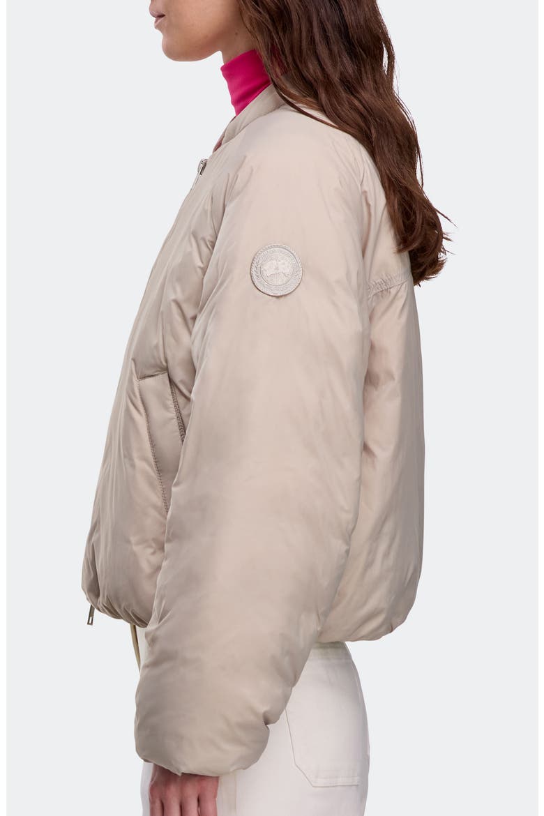 Elba 750 Fill Power Down Packable Bomber Jacket, Alternate, color, LIMESTONE