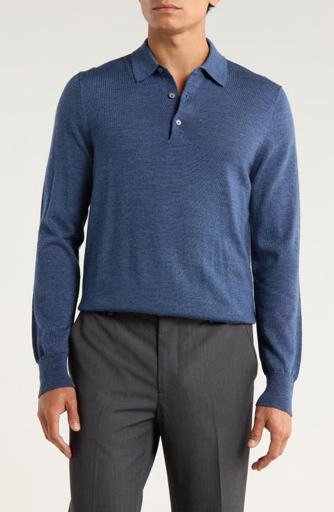 Swift Merino Wool Long Sleeve Polo
