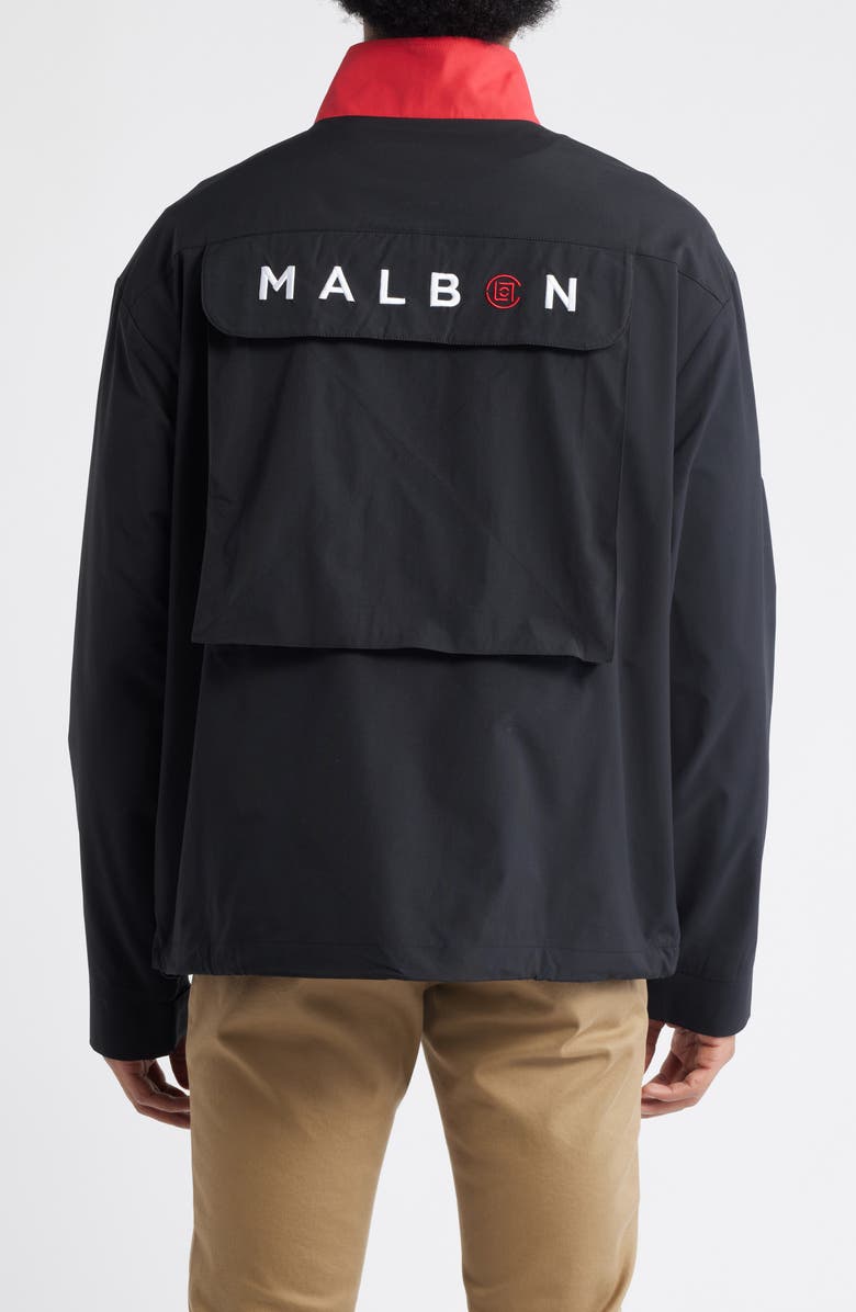 Malbon Golf Clot Wading Jacket, Alternate, color, Black