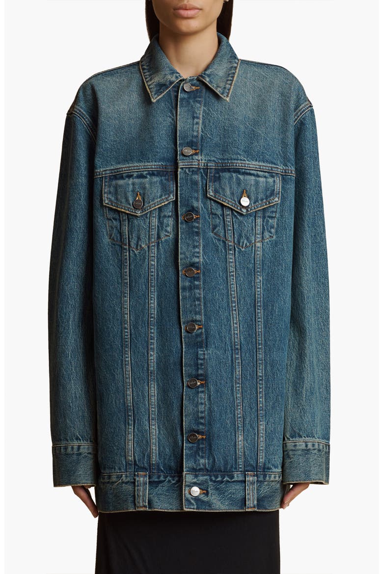 Ross Oversize Denim Trucker Jacket, Main, color, STINSON