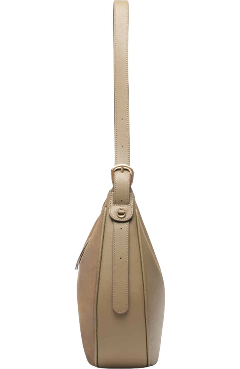 Oryany Lauren Leather Shoulder Bag, Alternate, color, Light Khaki