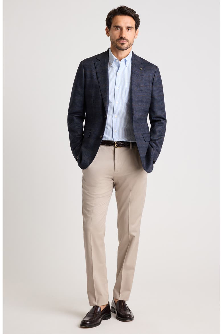 Italian Wool Sport Coat, Alternate, color, NAVY RUST PRINCE OF WALES