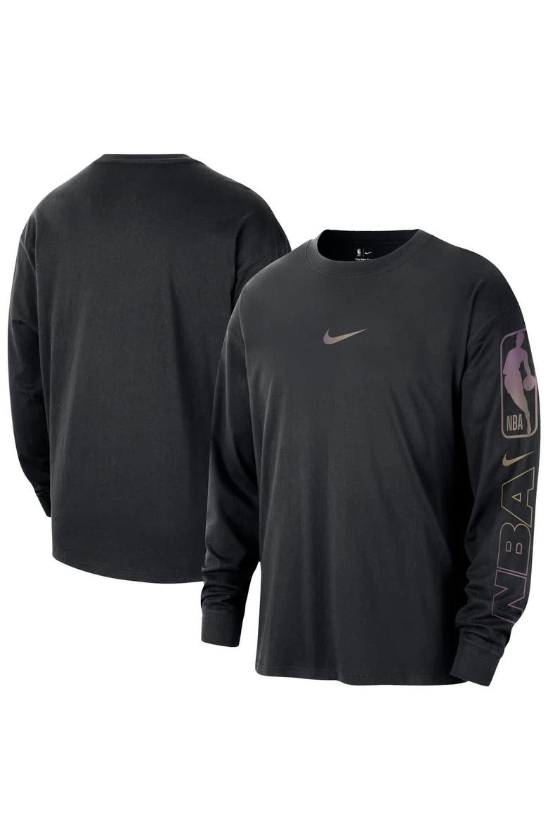 Nike Men's Nike Black NBA Team 31 Max90 Long Sleeve T-Shirt, Main, color, 