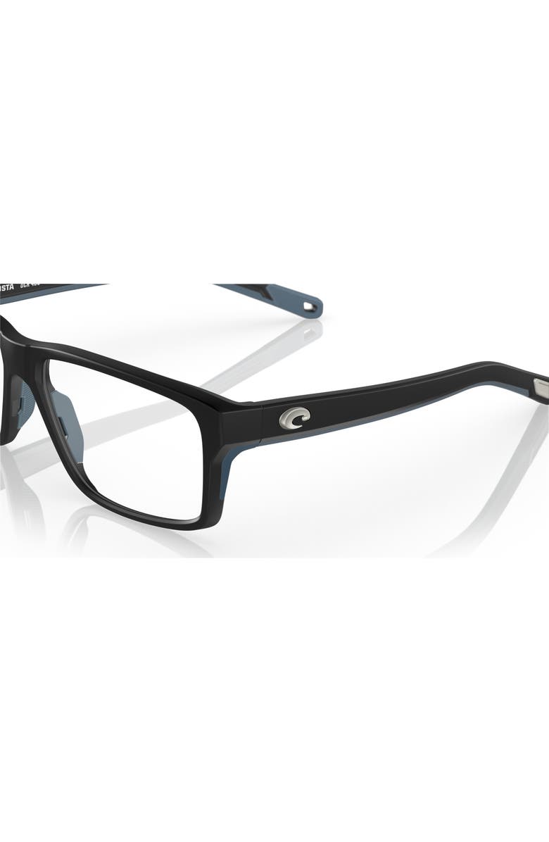 Costa 59mm Rectangle optical glasses, Alternate, color, Black
