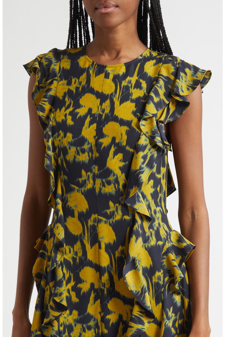 Flo Ruffle Maxi Dress, Alternate, color, VERDITE