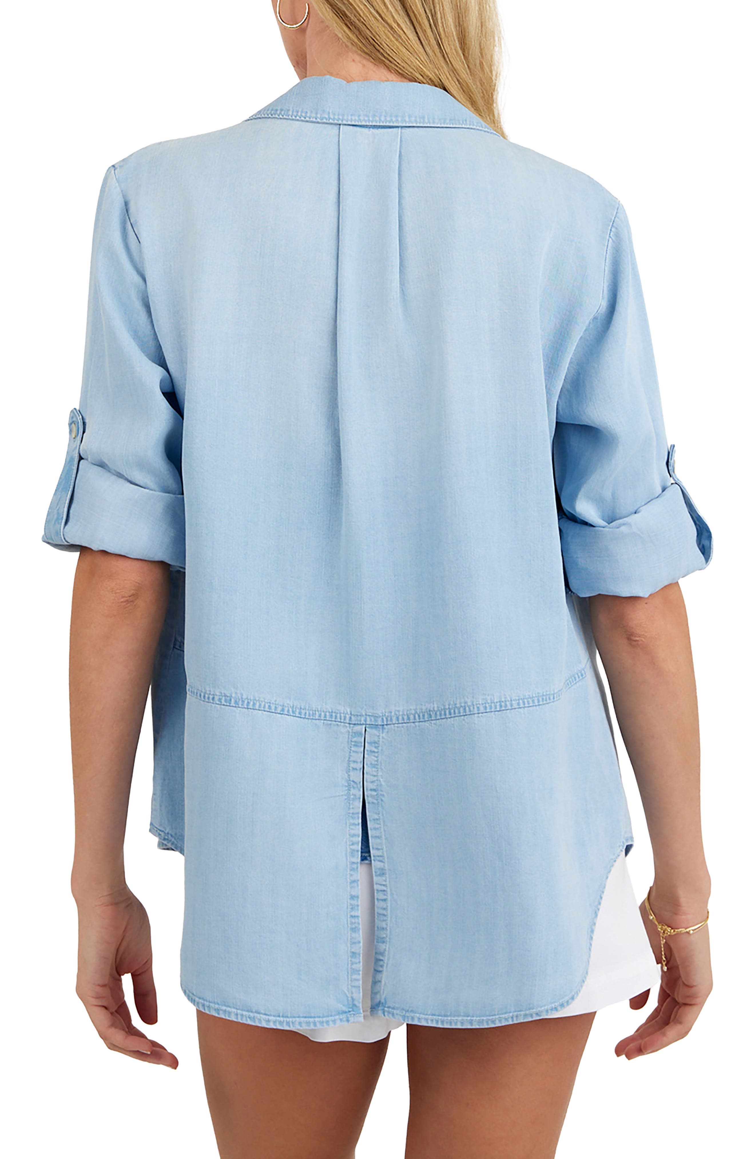 Split Back Denim Shirt - image 2