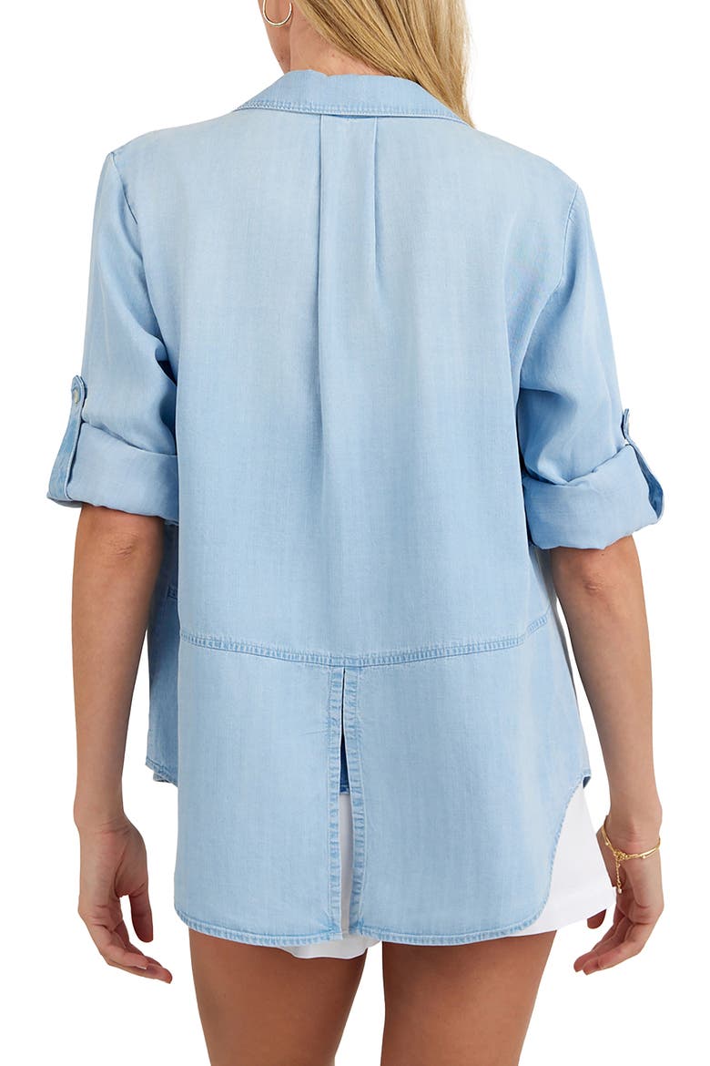 Split Back Denim Shirt, Alternate, color, LIGHT SUN SPRAY