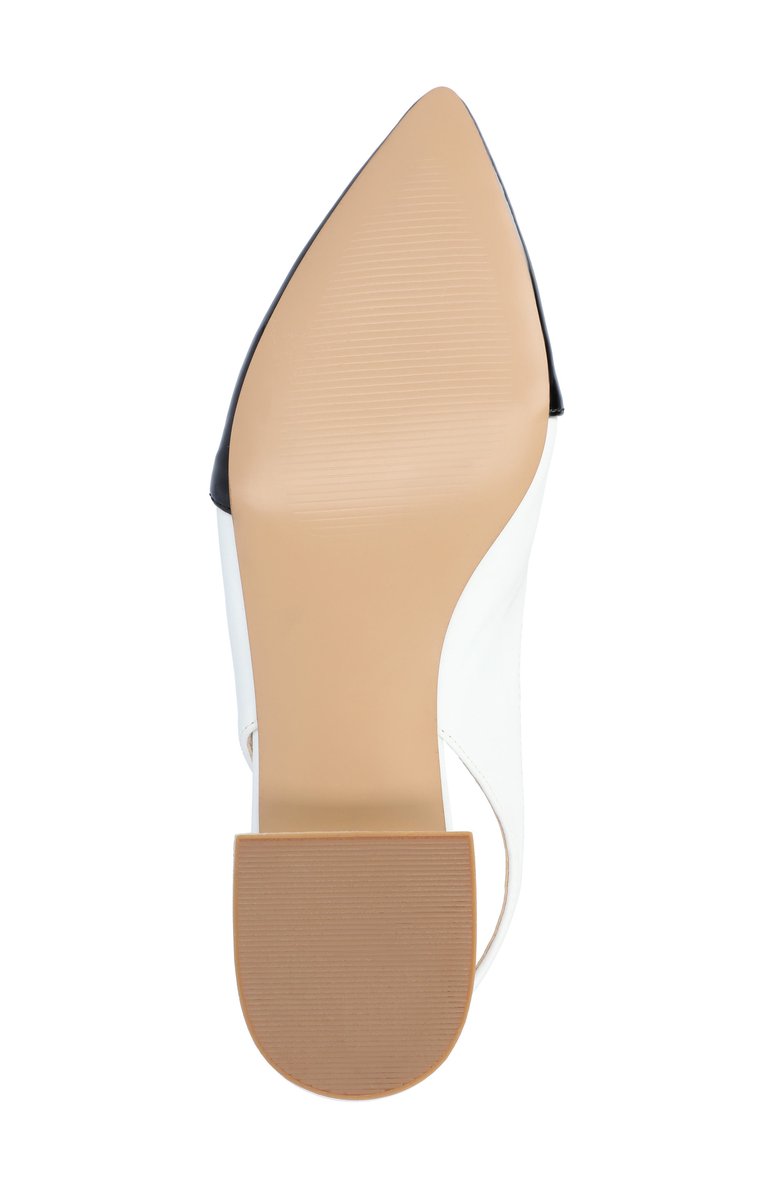 Journee Collection Bertie Slingback Flat, Alternate, color, White