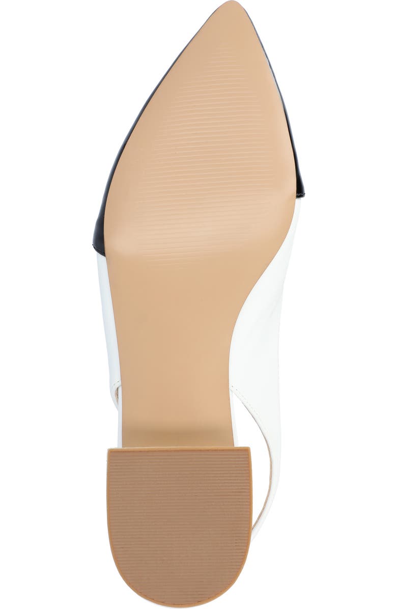 Journee Collection Bertie Slingback Flat, Alternate, color, White