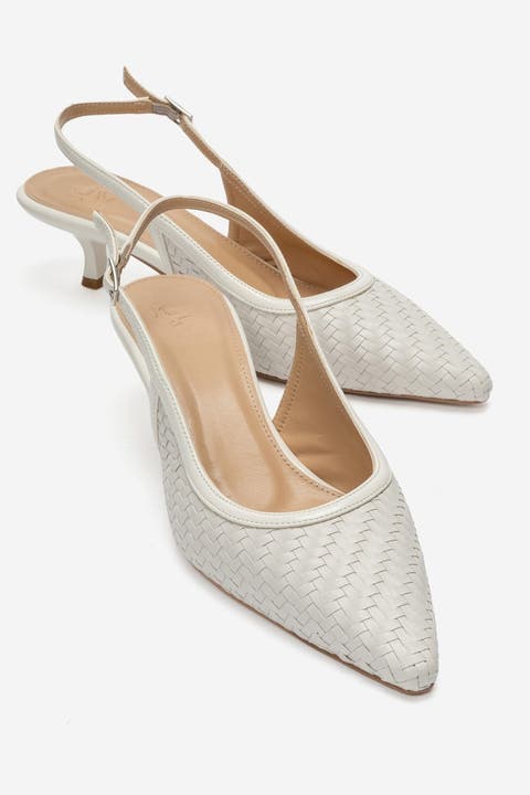 Alvessia Kitten Heel Slingback Pump