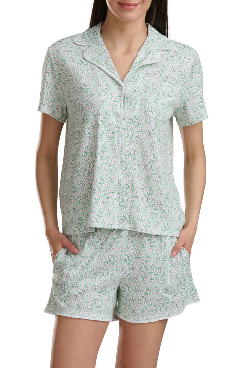 Splendid Notch Collar Short Pajamas, Alternate, color, Daisy Dot Ditsy