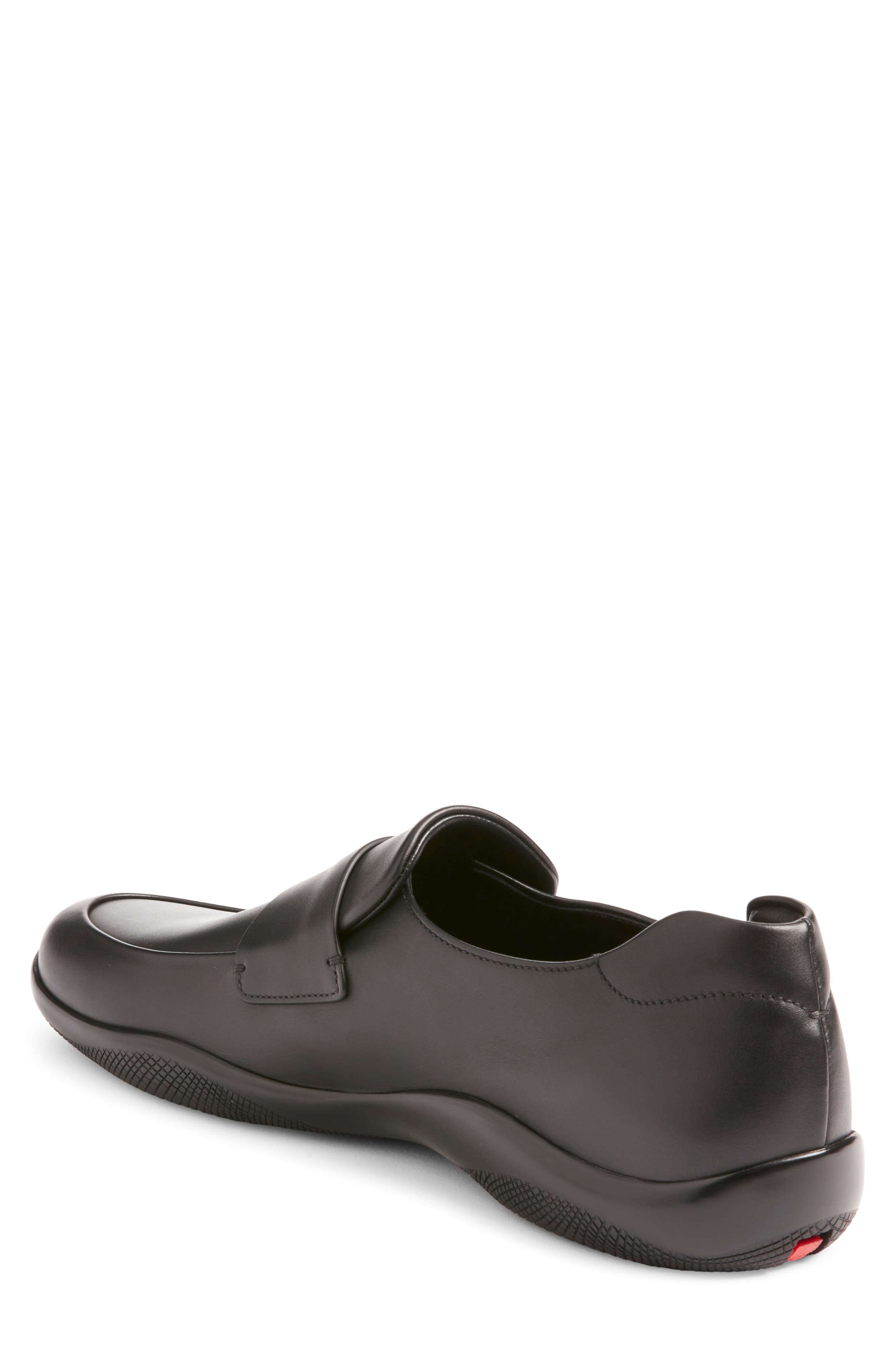 Prada America's Cup Penny Loafer, Alternate, color, Nero