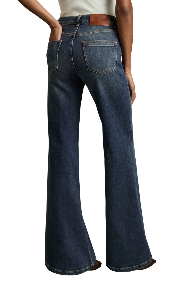 Reiss Bonnie Flare Jeans, Alternate, color, Mid Blue